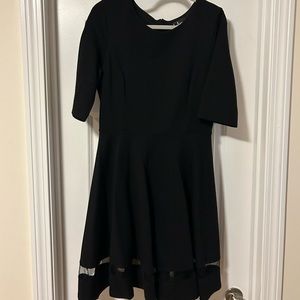 Black dress with mesh bottom